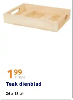 Action Teak dienblad aanbieding