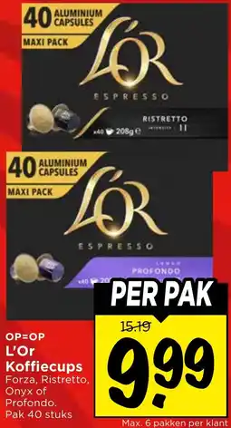 Vomar Voordeelmarkt L'Or Koffiecups aanbieding