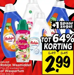 Vomar Voordeelmarkt Robijn Wasmiddel of Wasparfum aanbieding