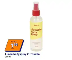 Action Lunea bodyspray Citronella aanbieding
