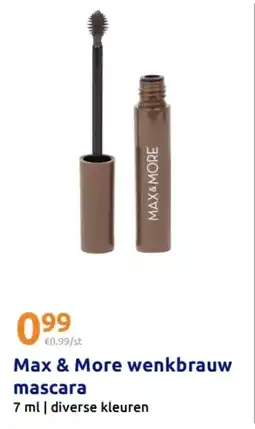 Action Max & More wenkbrauw mascara aanbieding