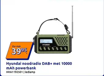 Hyundai noodradio DAB+ met 10000 mAh powerbank