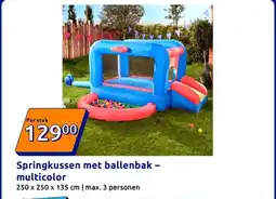 Action Springkussen met ballenbak multicolor aanbieding
