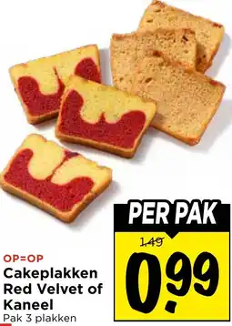 Vomar Voordeelmarkt Cakeplakken Red Velvet of Kaneel aanbieding