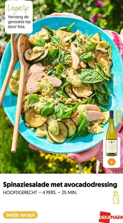 Dekamarkt Spinaziesalade met avocadodressing aanbieding