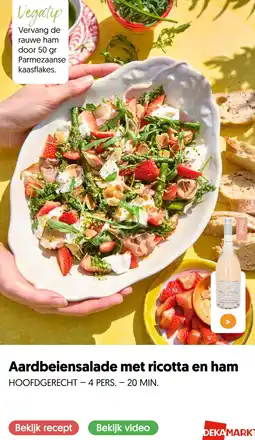 Dekamarkt Aardbeiensalade met ricotta en ham aanbieding