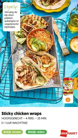 Dekamarkt Sticky chicken wraps aanbieding