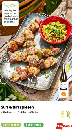 Dekamarkt Surf & turf spiesen aanbieding
