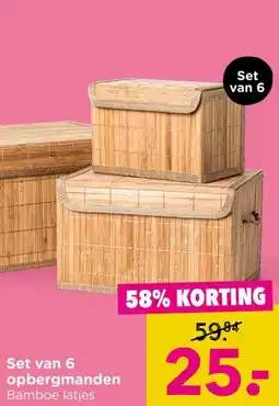 Xenos opbergmanden aanbieding