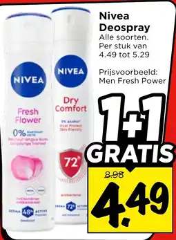 Vomar Voordeelmarkt Nivea Deospray aanbieding