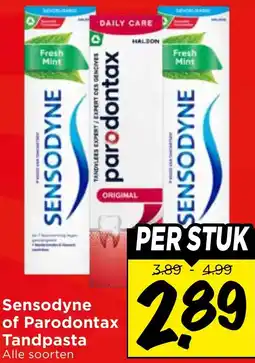 Vomar Voordeelmarkt Sensodyne of Parodontax Tandpasta aanbieding