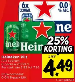 Vomar Voordeelmarkt Heineken Pils aanbieding