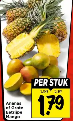 Vomar Voordeelmarkt Ananas of Grote Eetrijpe Mango aanbieding