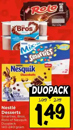 Vomar Voordeelmarkt Nestlé Desserts aanbieding