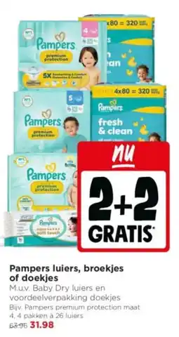 Jumbo Pampers luiers, broekjes of doekjes aanbieding