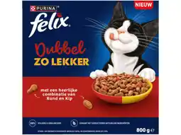 Hoogvliet Felix Kattenbrokken rund kip en rode biet aanbieding