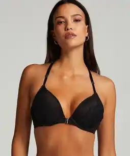 Hunkemoller Hunkemöller Voorgevormde push-up beugel bh Lorena Zwart aanbieding