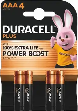 Coolblue Duracell Alkaline Plus AAA-batterijen 4 stuks aanbieding