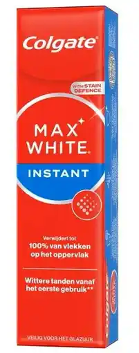 De Online Drogist Colgate Max White Instant Tandpasta aanbieding