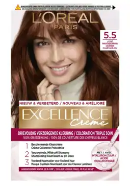 De Online Drogist L'Oréal Paris Excellence Creme - 5.5 Licht Mahoniebruin aanbieding