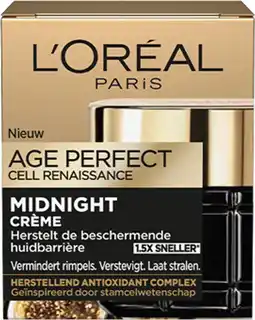 De Online Drogist L'Oréal Paris Age Perfect Cell Renaissance Midnight Cream aanbieding