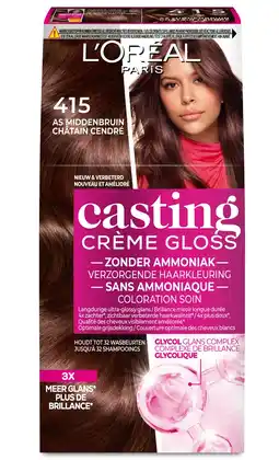 De Online Drogist L'Oréal Paris Casting Crème Gloss 415 Midden As Kastanjebruin aanbieding