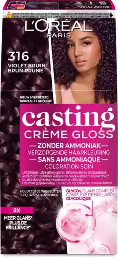 De Online Drogist L'Oréal Paris Casting Crème Gloss Haarkleuring Violet Bruin 316 aanbieding
