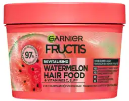 De Online Drogist Garnier Fructis 3-In-1 Haarmasker Watermelon aanbieding