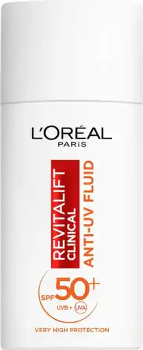 De Online Drogist L'Oréal Paris Revitalift Clinical Anti-UV Fluid SPF50+ aanbieding