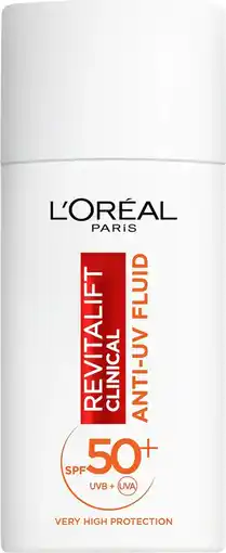 De Online Drogist L'Oréal Paris Revitalift Clinical Anti-UV Fluid SPF50+ aanbieding