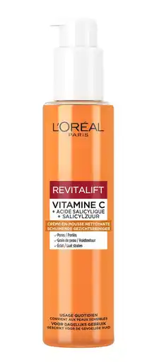 De Online Drogist L'Oréal Paris Revitalift Clinical Schuimende Reinigingscrème met Vitamine C en Salicylzuur aanbieding