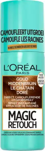 De Online Drogist L'Oréal Paris Magic Retouch Goud Middenbruin aanbieding