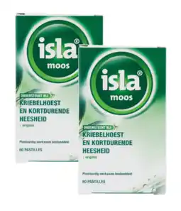 De Online Drogist Isla Moos Keelpastilles - bij kriebelhoest en kortdurende heesheid Duoverpakking aanbieding
