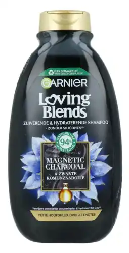 De Online Drogist Garnier Loving Blends Magnetic Charcoal Shampoo aanbieding