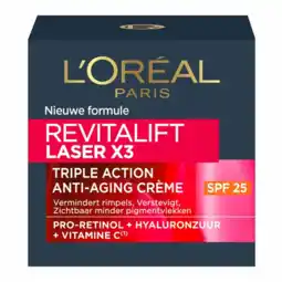 De Online Drogist L'Oréal Paris Revitalift Laser X3 Anti-Aging Dagcrème SPF25 50ML aanbieding