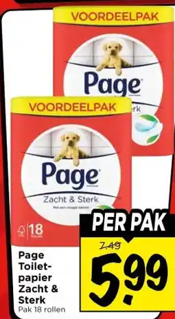 Vomar Voordeelmarkt Page Toilet- papier Zacht & Sterk aanbieding