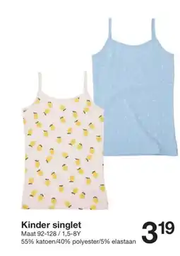 Zeeman Kinder singlet aanbieding