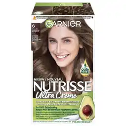 Bol.com Garnier Nutrisse Ultra Crème 6 - Natuurlijk Donkerblond - Intens voedende permanente haarkleuring aanbieding