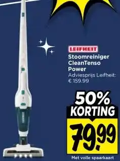 Vomar Voordeelmarkt Stoomreiniger CleanTenso Power aanbieding