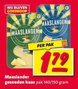 Nettorama Maaslander gesneden kaas aanbieding