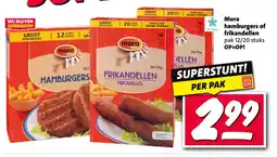 Nettorama Mora hamburgers of frikandellen aanbieding