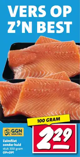 Nettorama Zalmfilet zonder huid aanbieding