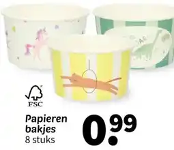 Wibra Papieren bakjes aanbieding