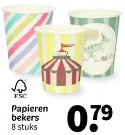 Wibra Papieren bekers aanbieding