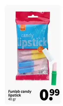 Wibra Funlab candy lipstick aanbieding