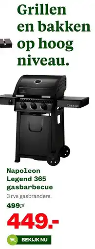 Welkoop Napoleon Legend 365 gasbarbecue aanbieding