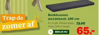 Bankkussen weidebank 120 cm