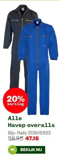 Welkoop Alle Havep overalls aanbieding