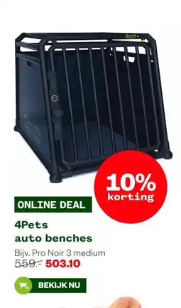 Welkoop 4Pets auto benches aanbieding