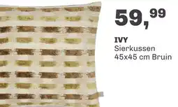 Trendhopper Sierkussen Ivy 45x45 cm Bruin aanbieding